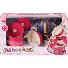 İsmiyle Al 3815-6A Emaye Tencere 11 Parça Pembe -Vardem Oyuncak