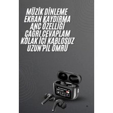 İsmiyle Al Kulak Içi Bluetooth Kulaklık Ekranlı Müzik Dinleme Çağrı Cevaplama Siyah