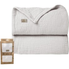 Bistyle Müslin Battaniye 120X120 cm 70101 Taş