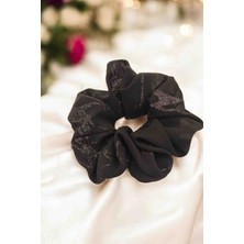 Pirene Arts Noctura Işıltılı Şifon Scrunchie – Abiye & Gece Kullanımına Uygun Saç Tokası