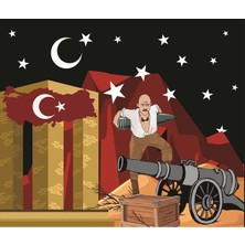 Promisebackdrop2 200X200 cm Kumaş Okul Etkinlik Fon, Çanakkale Panosu, 18 Mart Panosu