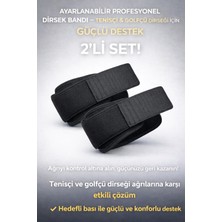 İsmiyle Al Ayarlanabilir Profesyonel Dirsek Bandı 2’li Set – Tenisçi & Golfçü Dirseği Için Güçlü