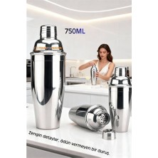 İsmiyle Al 750 ml Inox Shaker - Kokteyl Karıştırma Kabı  Süzgeçli Bar Shaker Paslanmaz Çelik