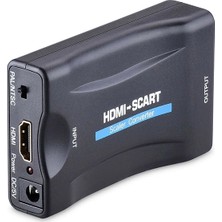 İsmiyle Al Ally 1080P Scart HDMI Dönüştürücü Ses Video ADAPTÖRÜ-SİYAH-(5775)