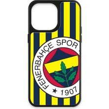 iPhone 14 Pro Max Uyumlu Fenerbahçe Çubuklu Büyük Arma Cam Lisanslı Telefon Kılıfı