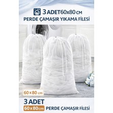 Mor Bebe 3 Adet Lüx Büyük 60X80 Perde ve Çamaşır Yıkama Filesi