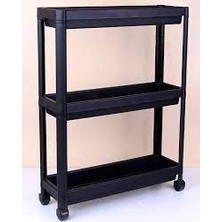 İsmiyle Al Siyah Çok Amaçlı Katlı Raf Ünitesi