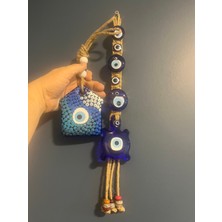 Ards Home Kelebek Nazar Bocuğu Füzyon Cam El Işçiliği Nazarlık 12X45 cm