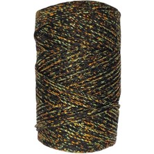 Argesco Mühendislik Makrome Ipi 3mm  Polyester Siyah Altın Simli