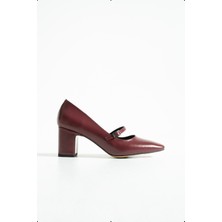 Kadın Bantlı Topuklu Ayakkabı Siena - Bordo