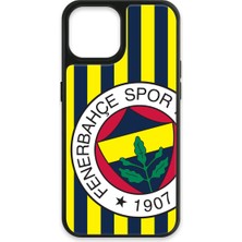 iPhone 14 Uyumlu Fenerbahçe Çubuklu Büyük Arma Cam Lisanslı Telefon Kılıfı