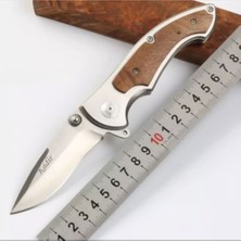 Çılgıntrend Kişiye Özel Isim Yazılı Ahşap Saplı Kamp & Outdoor Cep Çakısı – 16 cm Katlanır Avcı Bıçağı