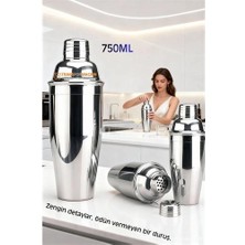 İsmiyle Al 750 ml Inox Shaker - Kokteyl Karıştırma Kabı  Süzgeçli Bar Shaker Paslanmaz Çelik