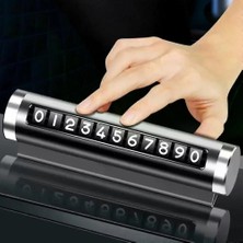 İsmiyle Al Telefon Numarası Plaka Silindiri Ayarı Renkli Metal Alüminyum Araba Geçici Park Kartı Evrensel