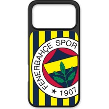 iPhone 17 Pro Uyumlu Fenerbahçe Çubuklu Büyük Arma Cam Lisanslı Telefon Kılıfı