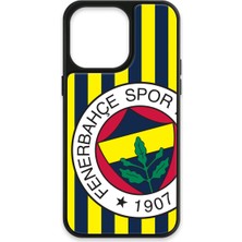 iPhone 15 Pro Max Uyumlu Fenerbahçe Çubuklu Büyük Arma Cam Lisanslı Telefon Kılıfı