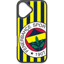 iPhone 17 Uyumlu Fenerbahçe Çubuklu Büyük Arma Cam Lisanslı Telefon Kılıfı