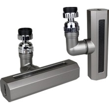 İsmiyle Al Siyah  Geniş  360 Derece Dönebilenoynar Başlık - 4 Mod  Perlatör Şelale Musluk Ucu KTX-3288