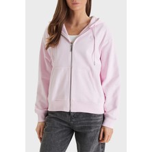 Calvin Klein Pamuklu Regular Fit Kapüşonlu Fermuarlı Sweat LV047B237GTN9 Bayan Sweat LV047B237G Tn9