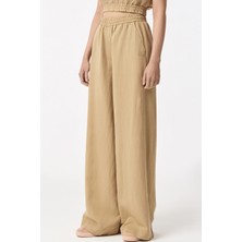 Lacoste Women's Relaxed Fit Pants Kadın Dokuma Rahat Kesim Eşofman Altı Bej