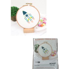 Argesco Mühendislik Nakış Kitleri Kasnaklı 8.6 x 6 cm Roket