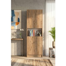 Yeti Mobilya FLAT56 Kitaplık 4 Kapaklı Kütüphane Çok Amaçlı Dolap