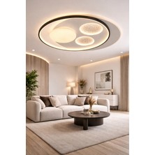 ESSLİGHT OSCAR 50 CM PLAFONYER LED AVİZE 3 RENK IŞIK MODLU (BEYAZ SARI GÜN IŞIĞI) SALON OTURMA ODASI YATAK ODASI OFİS