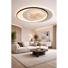 ESSLİGHT DOLUNAY 50 CM PLAFONYER LED AVİZE 3 RENK IŞIK MODLU (BEYAZ SARI GÜN IŞIĞI) MODERN DEKORATİF AYDINLATMA