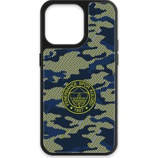 iPhone 13 Pro Uyumlu Fenerbahçe Dijital Kamuflaj Cam Lisanslı Telefon Kılıfı