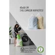 İsmiyle Al Premium Hassas Dokunuş: 2'li Lüks Çamaşır Yıkama Filesi Seti - Giysi Koruma Sanatı 40X60 cm
