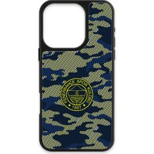 iPhone 16 Pro Uyumlu Fenerbahçe Dijital Kamuflaj Cam Lisanslı Telefon Kılıfı