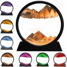 İsmiyle Al 7 Inç Mavi Orta Boy Dekoratif Yuvarlak Şık Kum Tablosu Modern Dekoratif Süs