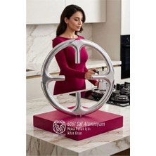 İsmiyle Al Emily Rosewood Serisi Saf Alüminyum Moka Pot ve Cezve Ocak Küçültücü - Kamp Yardımcısı