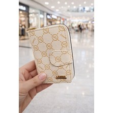 Lioner Kapaklı Fermuarlı Portföy Bayan Suni Cüzdan Orta Boy