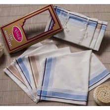 Elif Mira Sarı Kutulu 46X46 cm 12 Adet Kumaş Mendil-Gsk 03