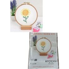 Argesco Mühendislik Nakış Kitleri Kasnaklı 8.6 x 6 cm Ayçiçeği