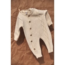 Trikomer Triko Çapraz Düğmeli Soft Bebek Tulum