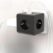 İsmiyle Al Isıya Dayanıklı Termal Akım Korumalı ve Çocuk Korumalı 3 Priz Girişli 3 USB Girişli Küp Pr