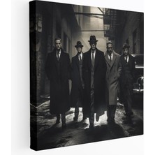 Popcas  Goodfellas Kanvas Tablo - Klasik Siyah Beyaz Mafya Sahnesi - Duvar Dekorasyonu ve Güç