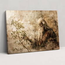 Popcas  Leonardo Da Vinci Kanvas Tablo - Ev Dekorasyonu Için Leonardo Da Vinci Tasarımı