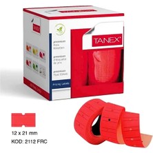 Tanex Fiyatlandırma Etiketi Kırmızı - 3 Adet