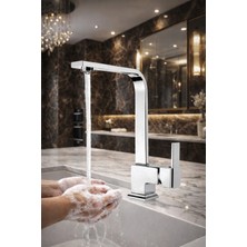 Krom Delta Mutfak Lavabo Bataryası-Delta Lavabo Batarya