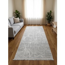 Bademli Halı Şönil Dokuma Taban Dekoratif Halı 1050 Gri