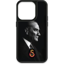 iPhone 15 Pro Uyumlu Galatasaray Büyük Atatürk Cam Lisanslı Telefon Kılıfı