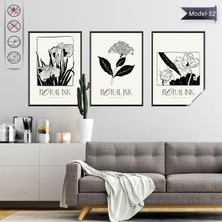 Akıllı Kağıt Statik Tutunma Özellikli Tablo - Poster Çiçek (Model- 52)