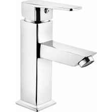 Robot Kare 3’lü Set Siyakh Robor Duş Seti Kare Sabit Lavabo Banyo Bataryası Krom Set