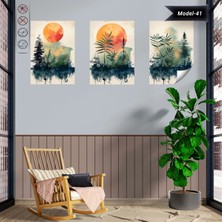 Akıllı Kağıt Statik Tutunma Özellikli Tablo - Poster Çiçek (Model- 41)