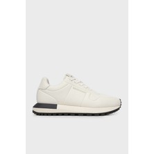 Emporio Armani Deri Kalın Tabanlı Sneaker Ayakkabı Erkek Ayakkabı EM003740 AF19726 M0107