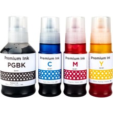 Sizinsepetiniz Canon Pixma G1420 / G2420 / G3420 Uyumlu Gı-41 Muadil Mürekkep Seti 4 Renk (Siyah+Mavi+Kırmızı+Sarı)