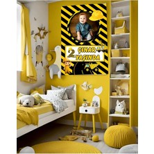 Gmt Ambalaj Traktör Temalı Doğum Günü Temalı Kişiye Özel Isimli 70X100 cm Ölçüsünde Branda Afiş